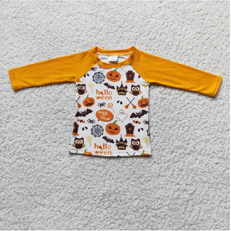 6 A17-18 Halloween Pumpkin Long Sleeve Top
