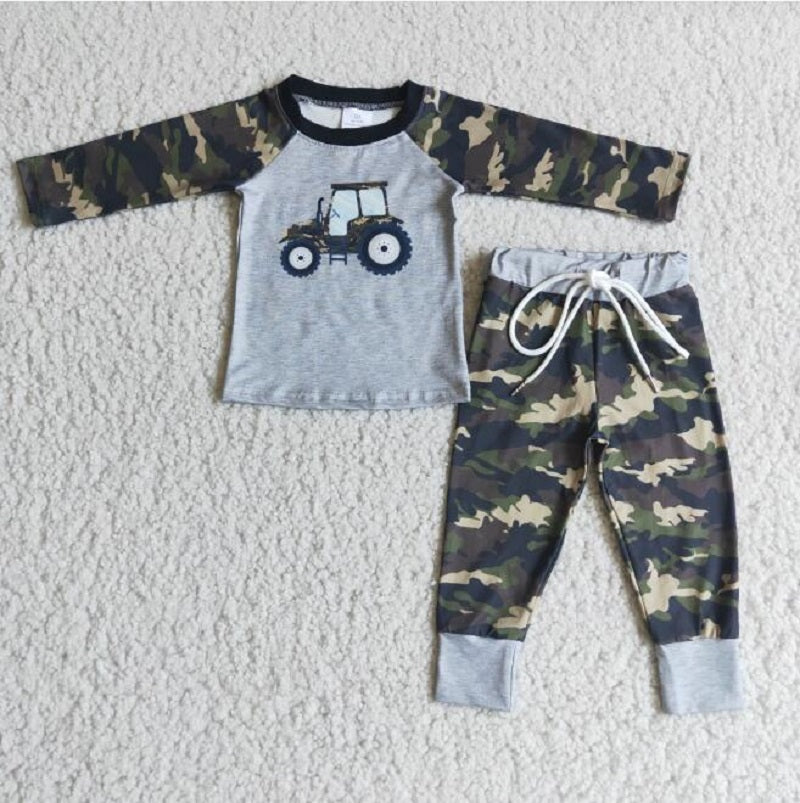 6 B6-4 Truck Long Sleeve Top Camo Pants Set