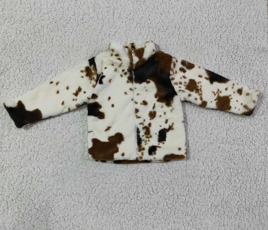 6 A30-21-2 cow print fur coat