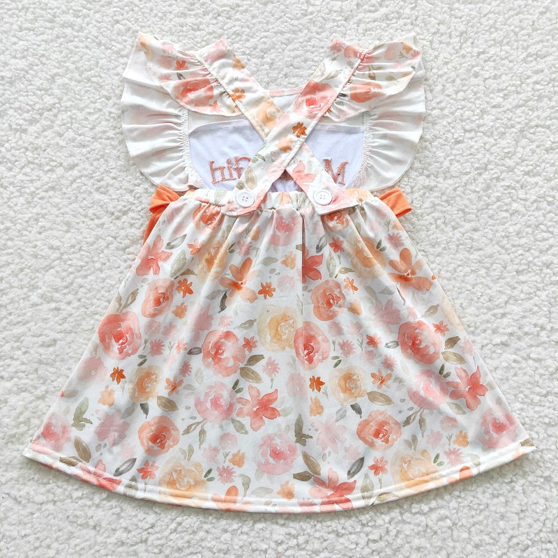 GSD0307 Baby girl clothes embroidery mama's girl mother's day dress
