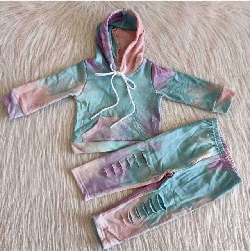 6 A30-26 Light Blue Long Sleeve Sweater Pants Set