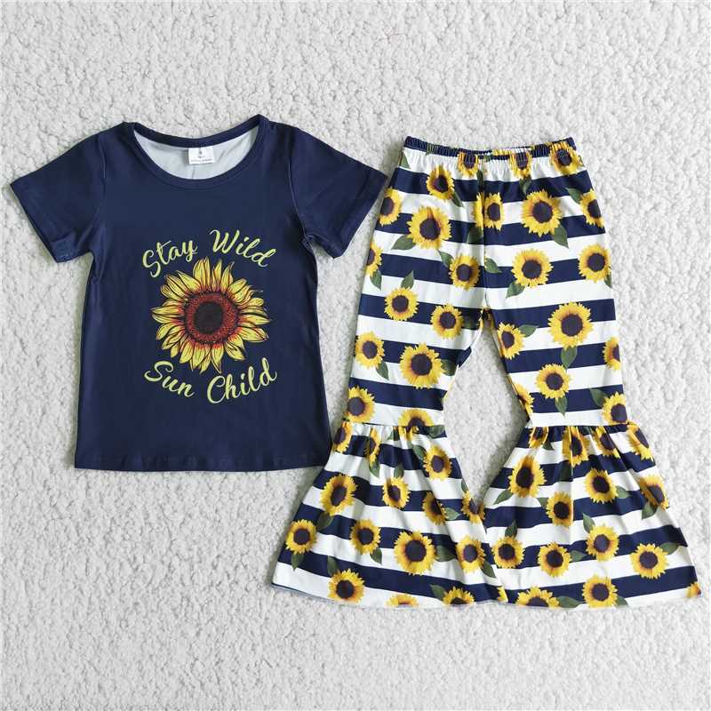 A2-3 Sunflower Short Sleeve Sunflower Pants D 3.1