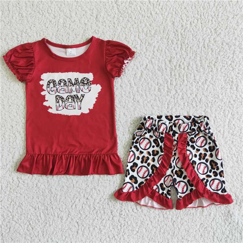 GSSO0057 game day baseball shorts set