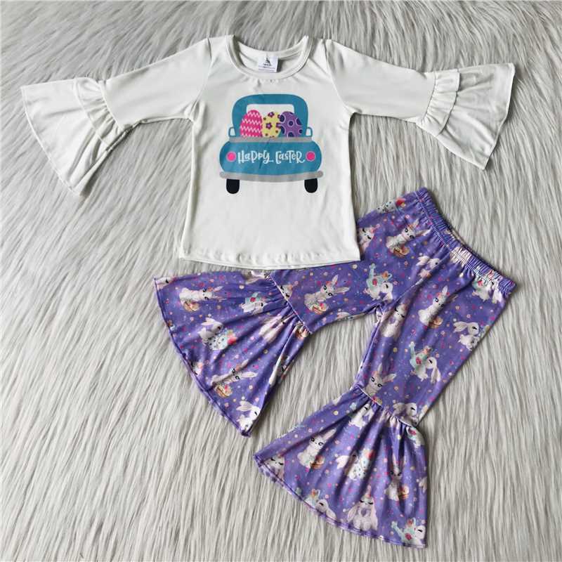6 A22-11 blue car purple bunny pants suit