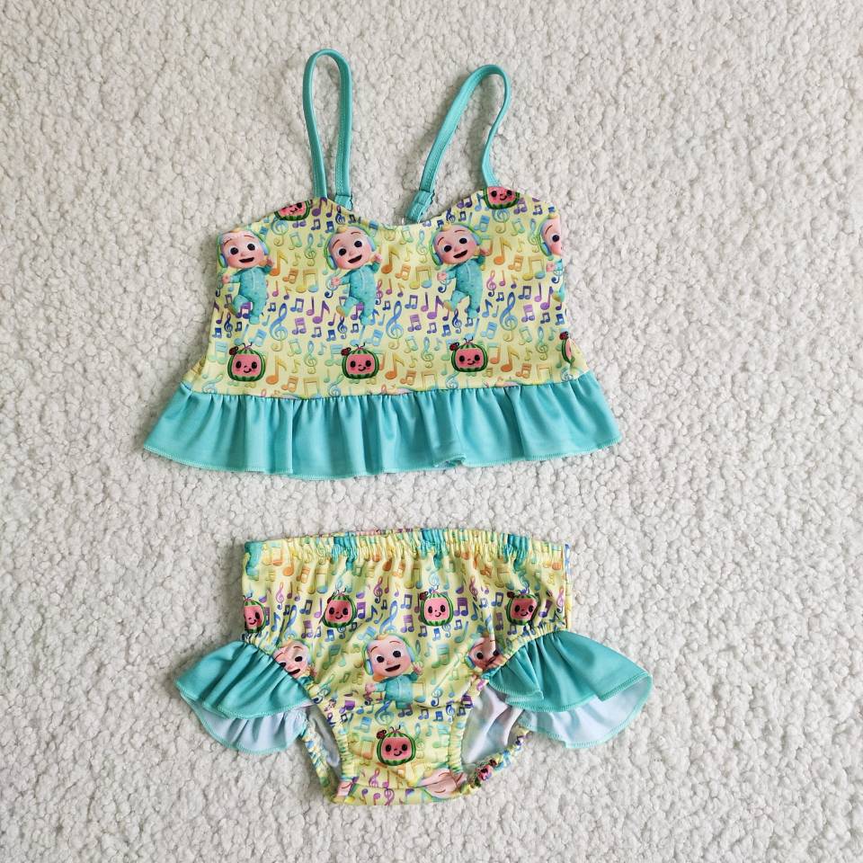 E13-29 Baby Girls Yellow Swimsuit Suit