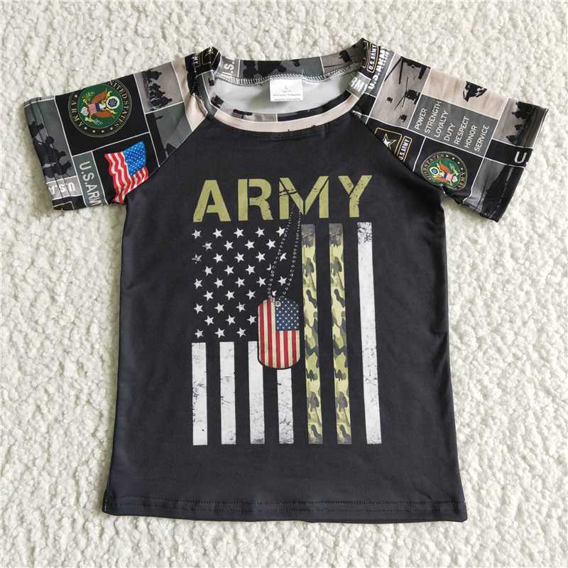 C7-2 Baby boys fashion letters print top T-shirt