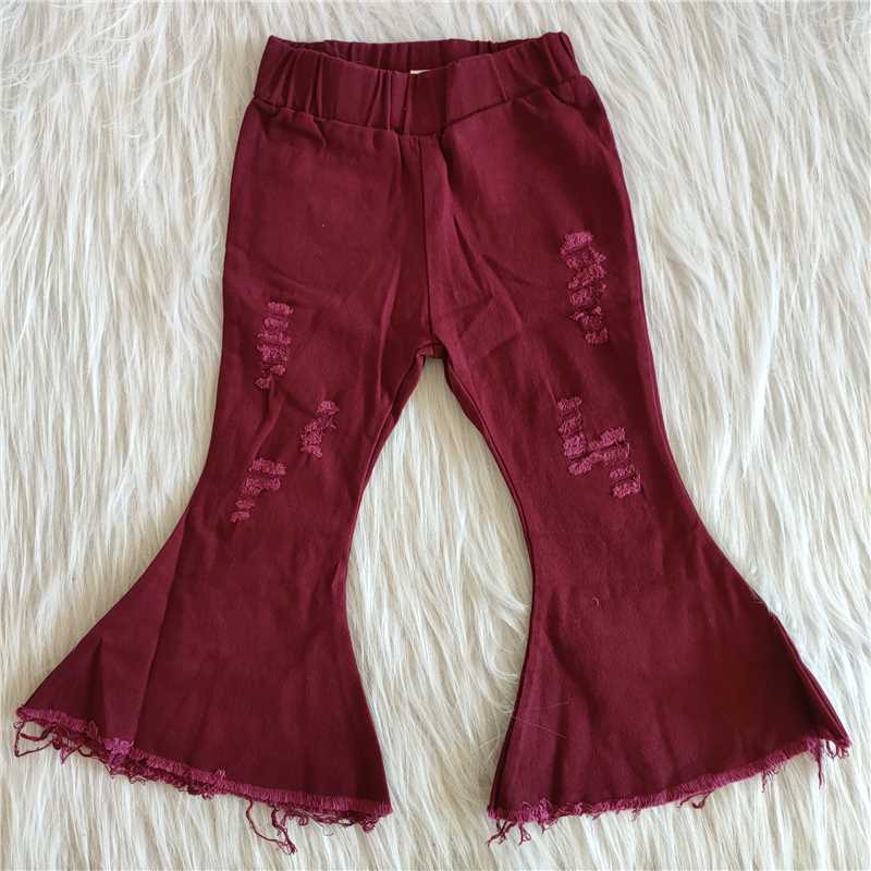 C15-6 New fashion Dark Red Elastic Jeans
