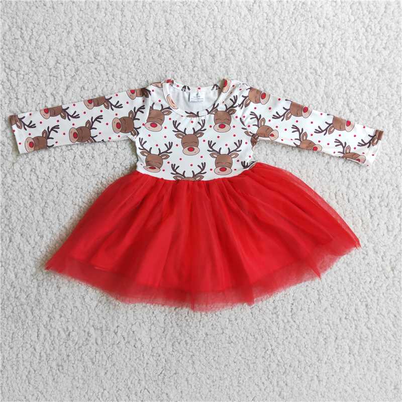 NOT ALL SIZE 6 A4-20 Deer Red Mesh Long Sleeve Dress