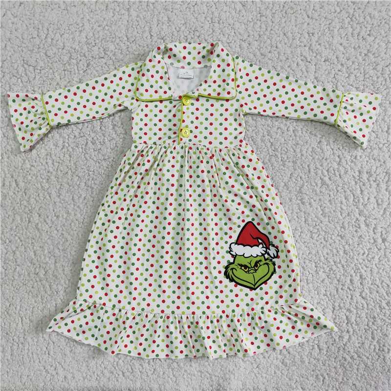 6 B3-23 Floral Dot Long Sleeve Skirt