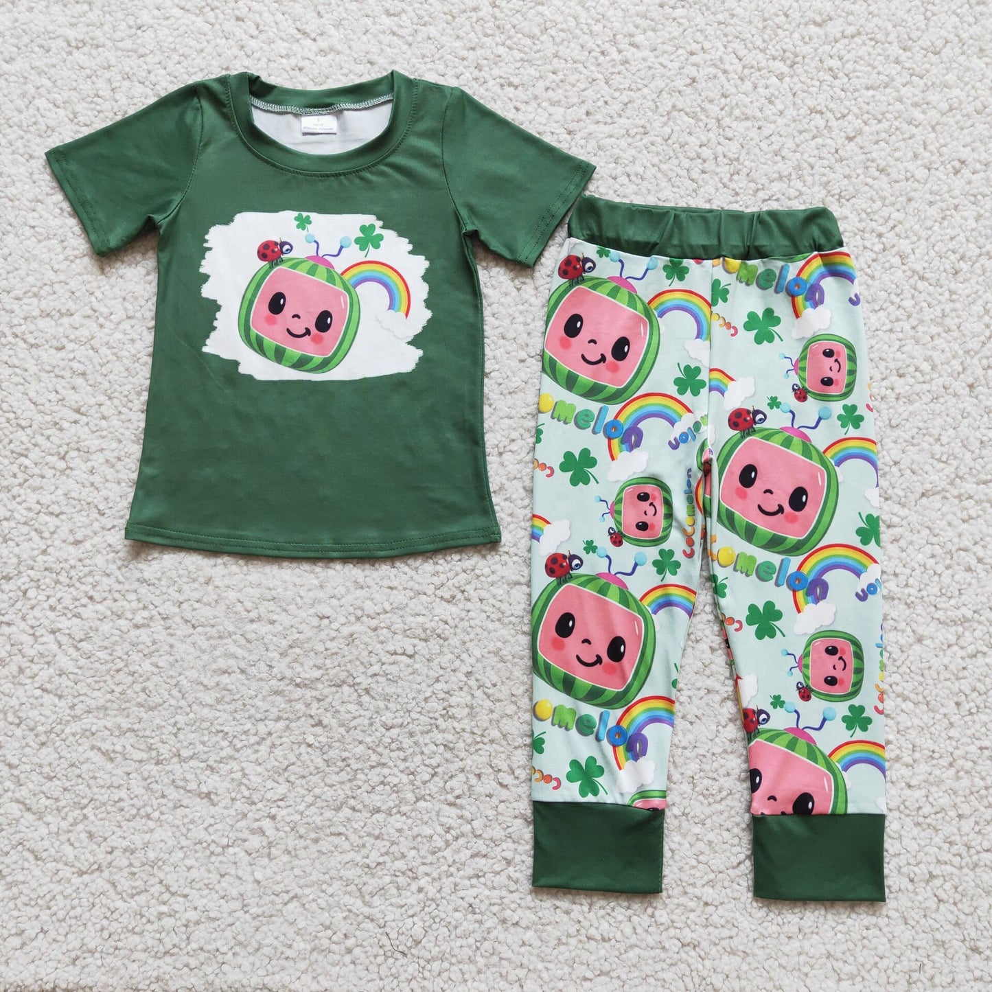 D5-2 boy cartoon watermelon short-sleeved trousers suit D 3.1
