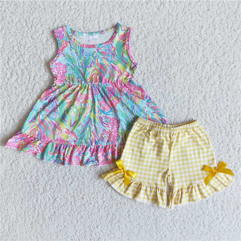 E8-19 baby girls tie-dye suit