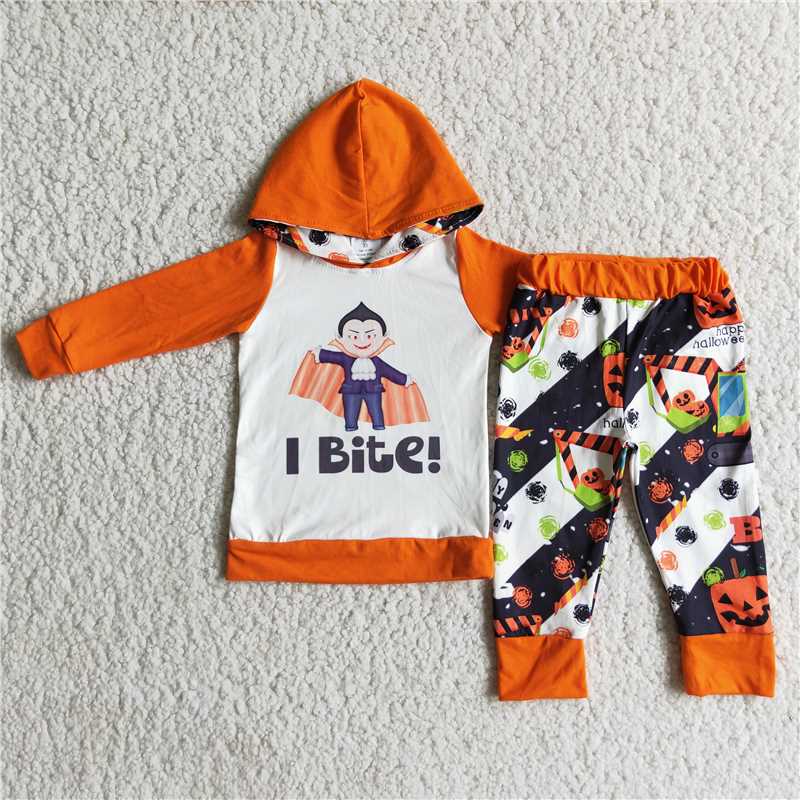 6 A5-2 Baby girls Orange Hoodie Set D 908