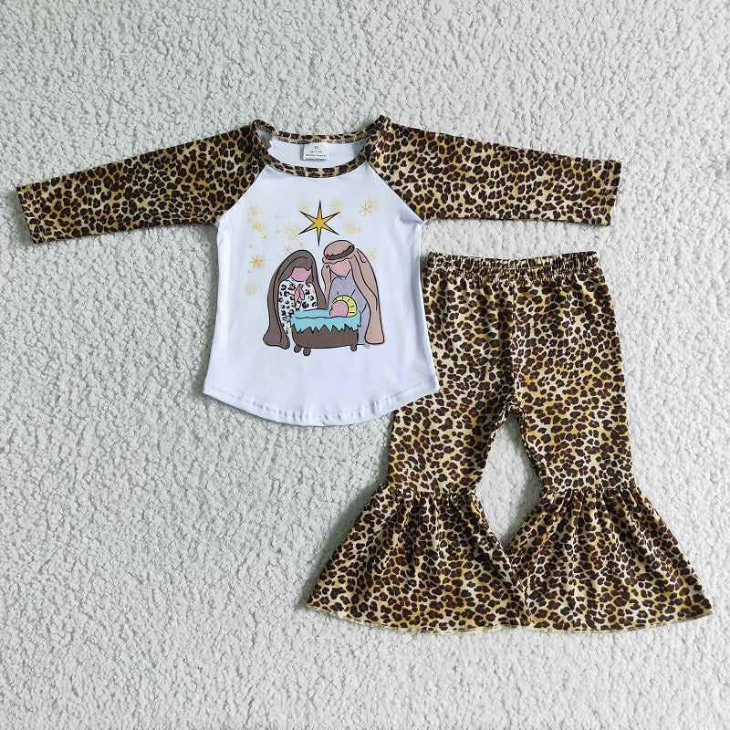 6 A18-11 New fashion Leopard long sleeve set