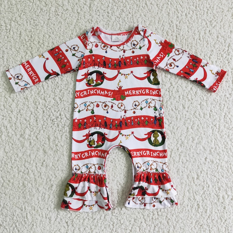 6 A22-1 Christmas Cartoon Long Sleeve Bodysuit