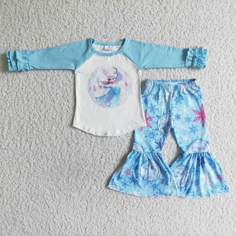 6 A26-28 cartoon print blue long sleeve outfit