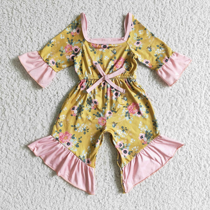 6 A30-16-1 Yellow Flower Bodysuit