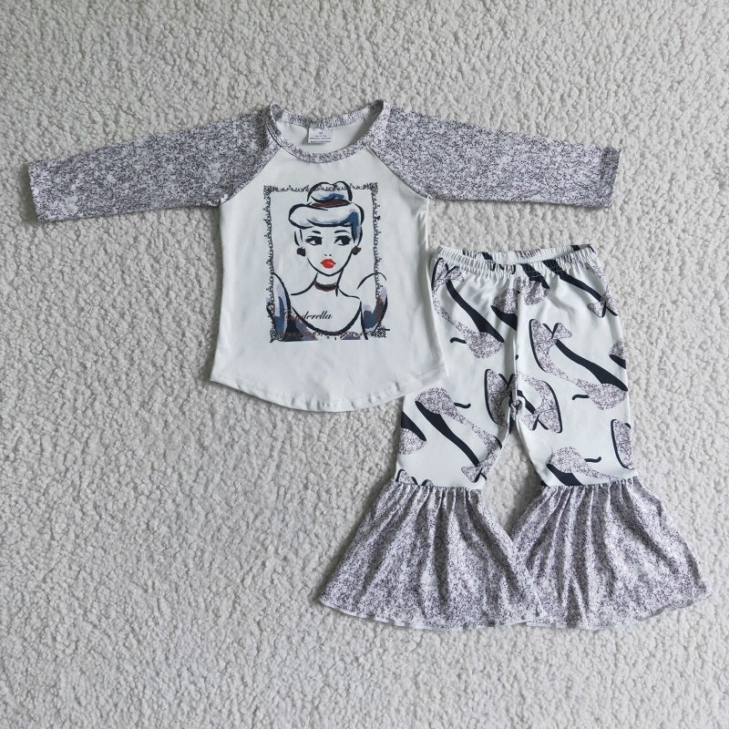 6 A33-11 new styles baby girls cartoon print long sleeve set
