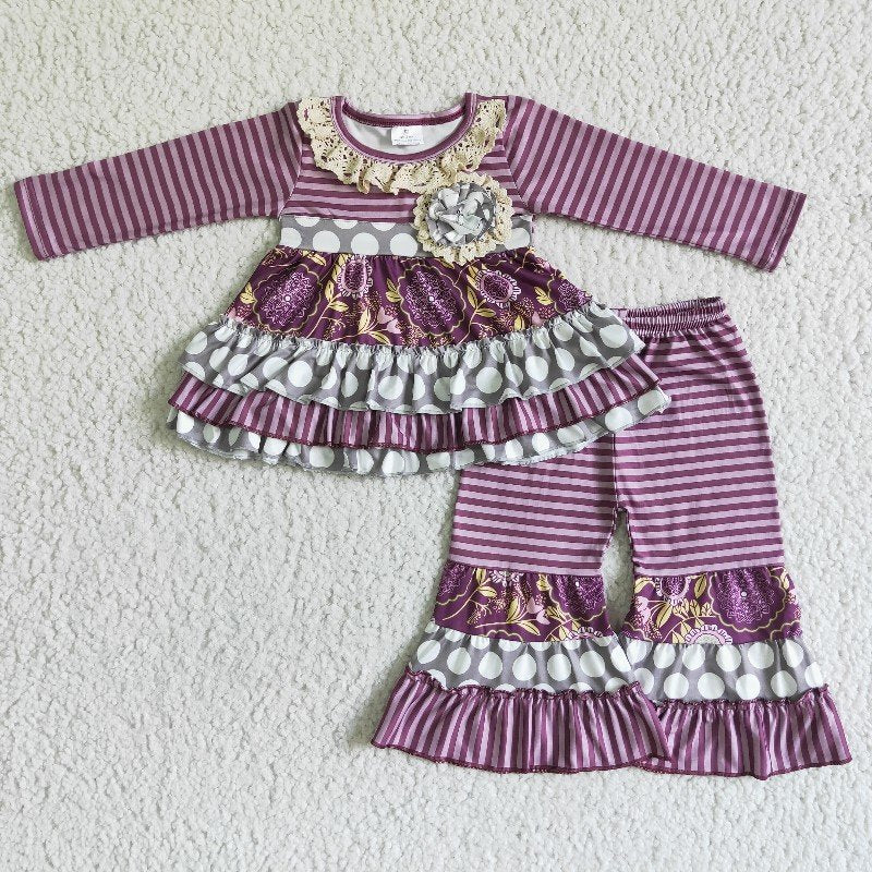 6 A31-28 Purple Striped Polka Dot Suit