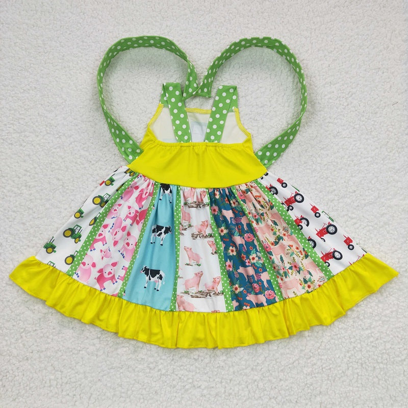 A0-21 New summer Yellow Strap Tractor Skirt