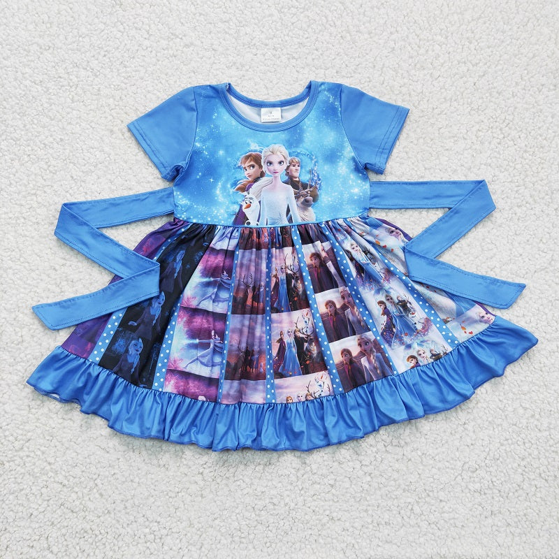 A18-9 blue short sleeve skirt cartoon