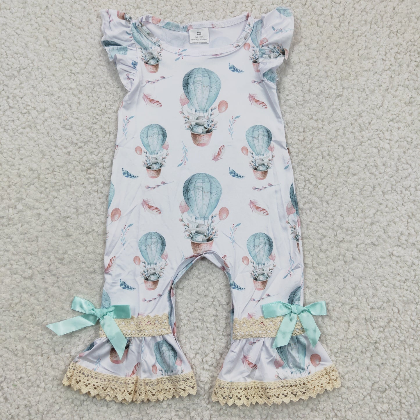 A5-10 New summer Hot Air Balloon Bunny Bow Bodysuit