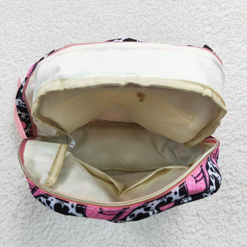 BA0038 hat cow print backpack