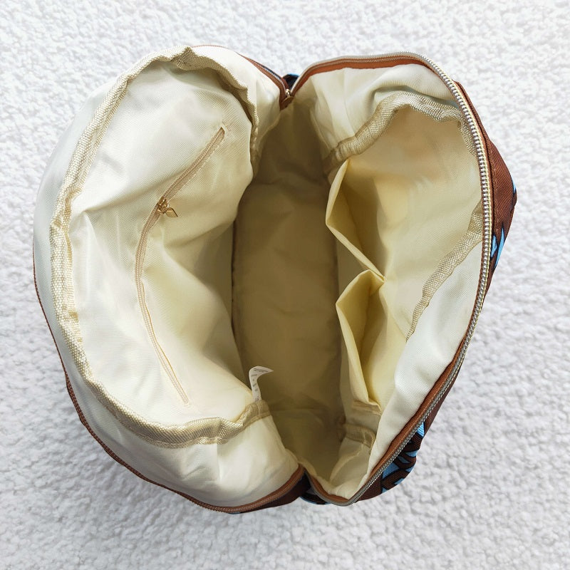 BA0048 Bull Head Geometric Blue bag Backpack