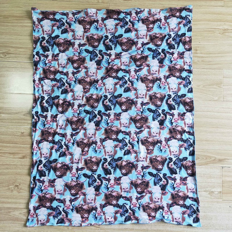 BL0017 bull's head print blanket