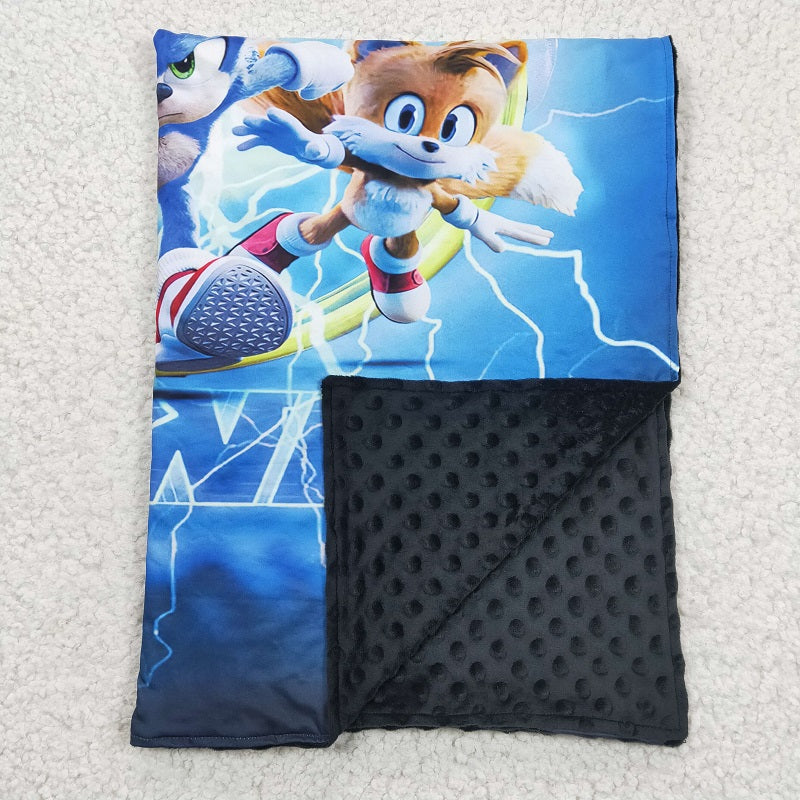 BL0037 cartoon blue blanket