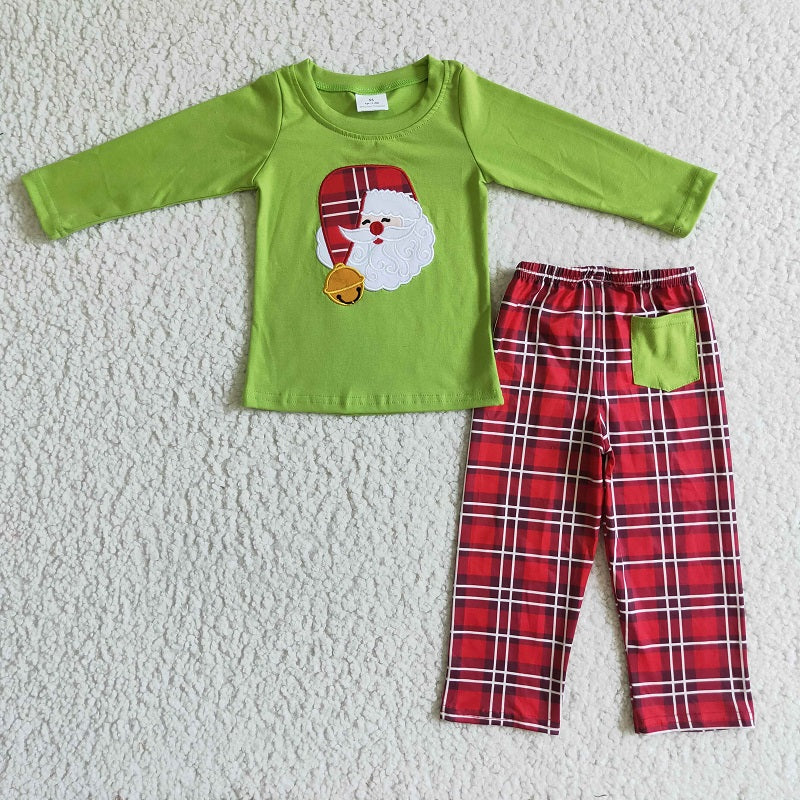 BLP0034 KIDS BOYS CHRISTMAS SANTA PAJAMAS SET