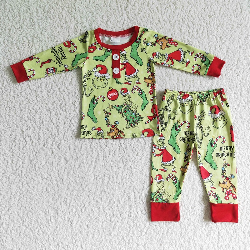 BLP0073 Boys Christmas Long Sleeve Pajama Set