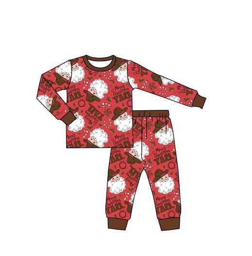 BLP0120 CHRISTMAS SANTA RED PAJAMAS SET D 816