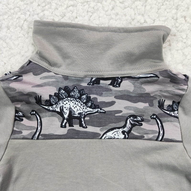 BT0106 baby boy clothes grey zipper winter shirt