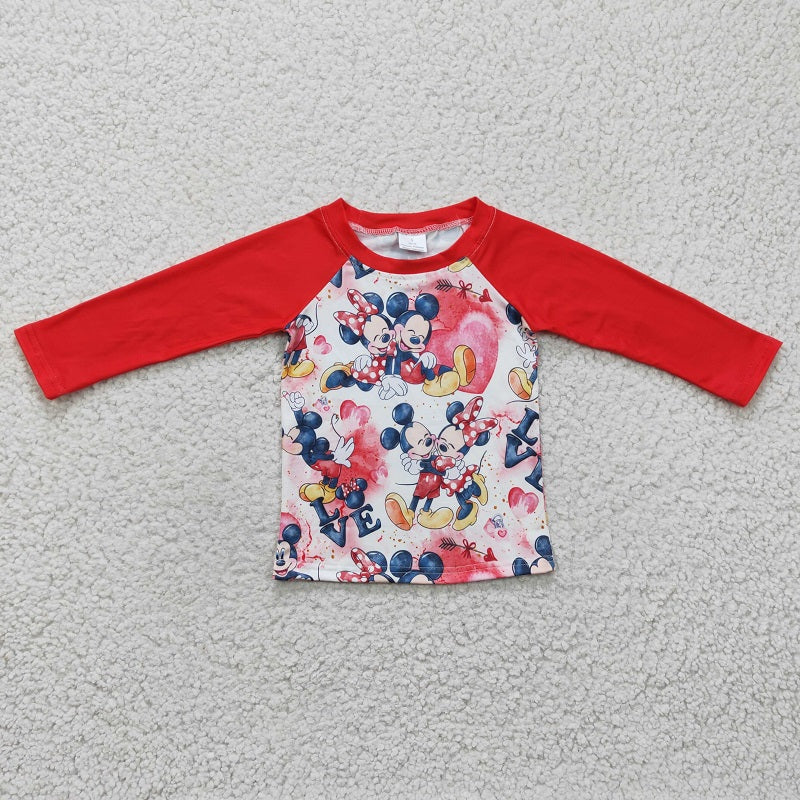 BT0157 Baby Boys LOVE cartoon heart long-sleeved top