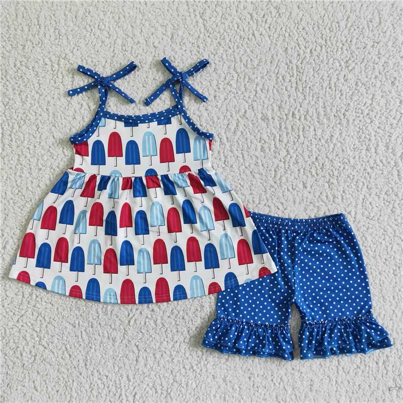 C14-2 baby girls summer fashion short sleeve set D 6.13