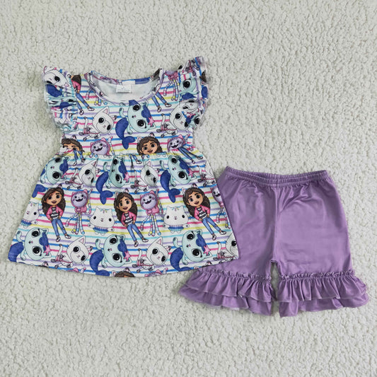 GSSO0068 baby girls cartoon print cute sets