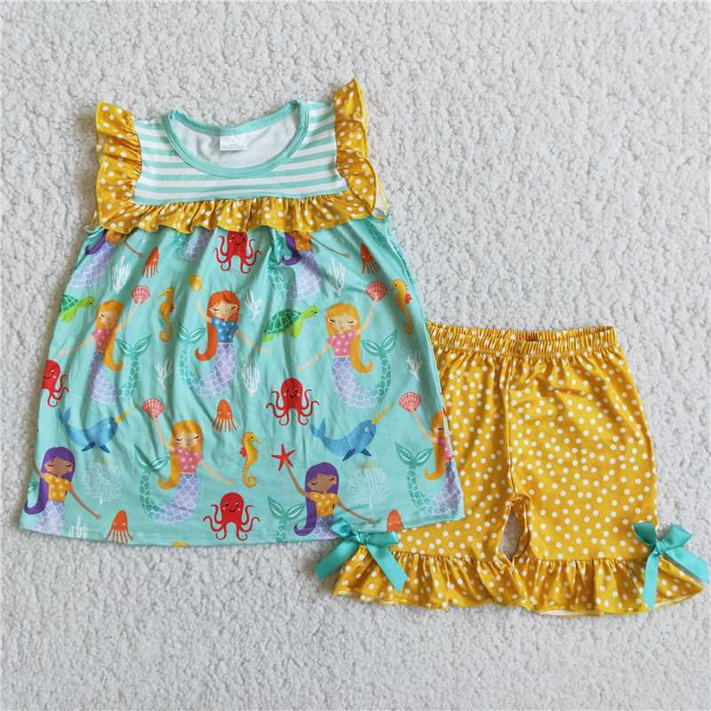 D9-11 Yellow Fish Lace Sleeve Suit D 7.12