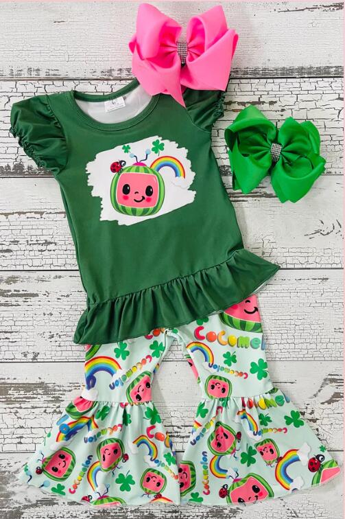 D9-2 cartoon girl short-sleeved trousers suit D 3.1