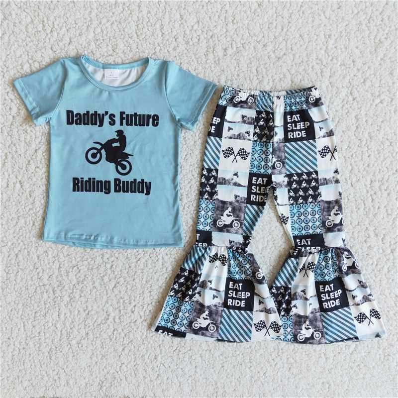 E8-18 Daddy's Future Blue Motocross Bike Set D 4.16