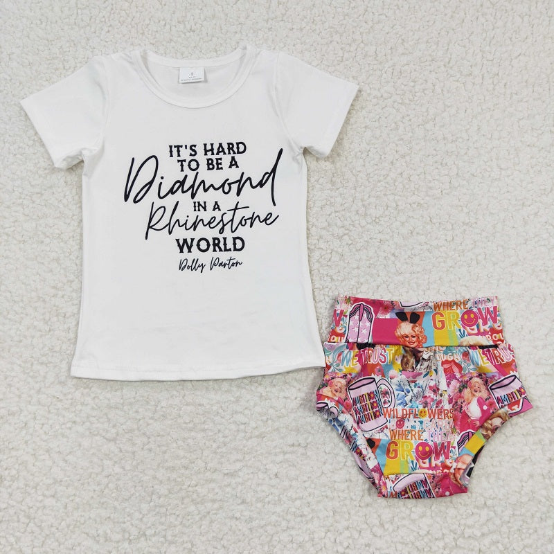 GBO0081 Baby Girls WORLD Boots Short Sleeve Brief Set