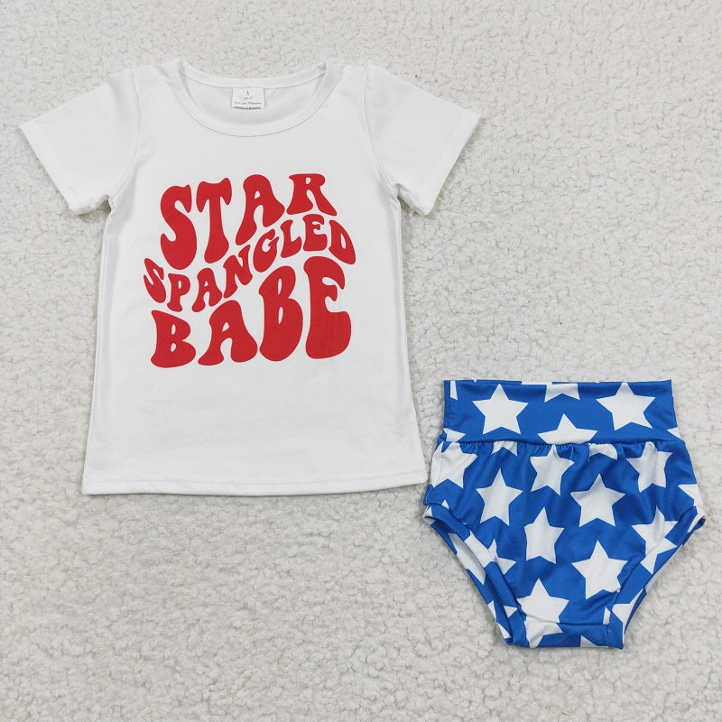 GBO0101 Blue Star Short Sleeve Brief Bummies Set D 6.5