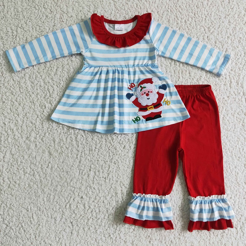 GLP0175 GIRLS CHRISTMAS SANTA TUNIC OUTFIT