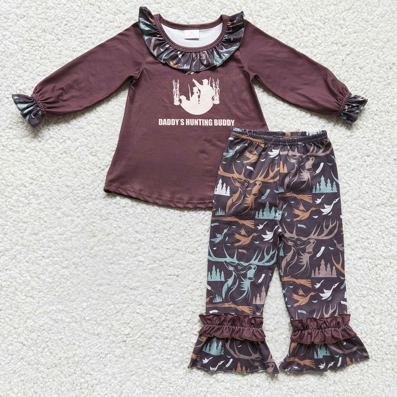GLP0303 Girls DADDYS Brown Long Sleeve Trouser Set D 8.7