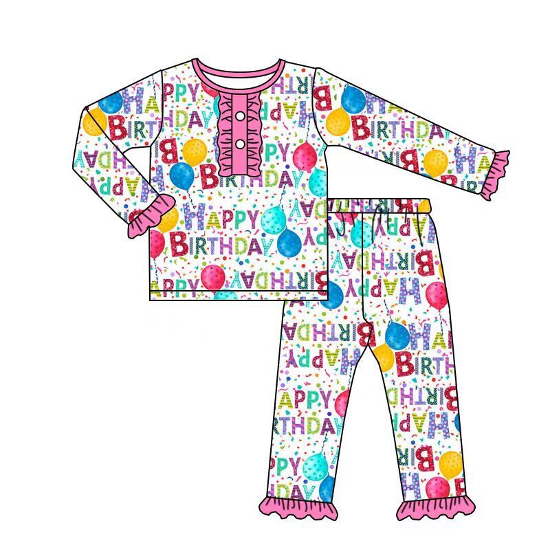 GLP0347 girl happy birthday birthday long-sleeved trousers suit
