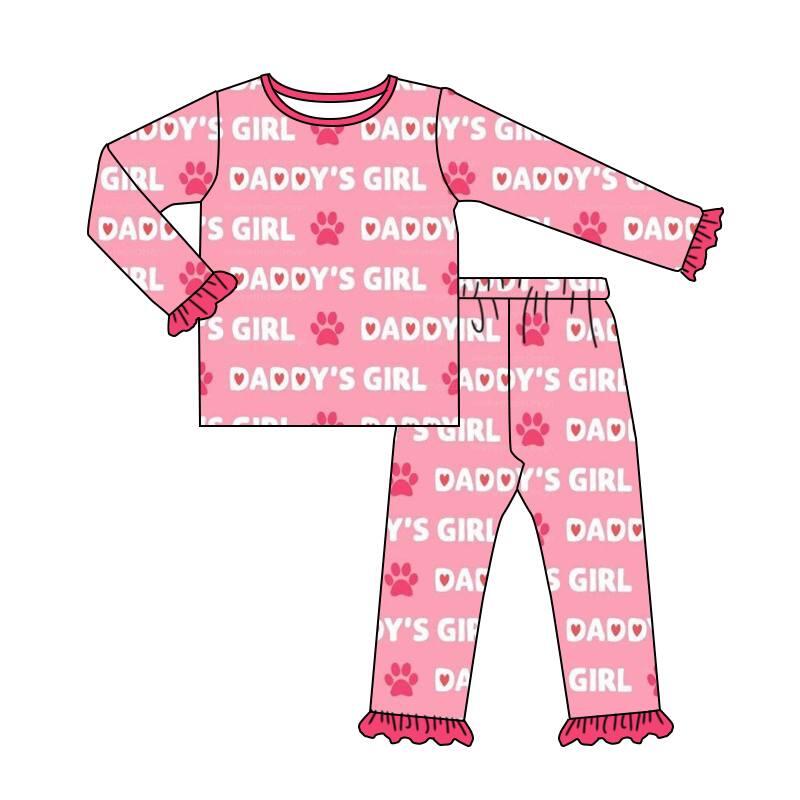 GLP0352 DADDYS GIRL PINK LONG SLEEVE PANTS SET