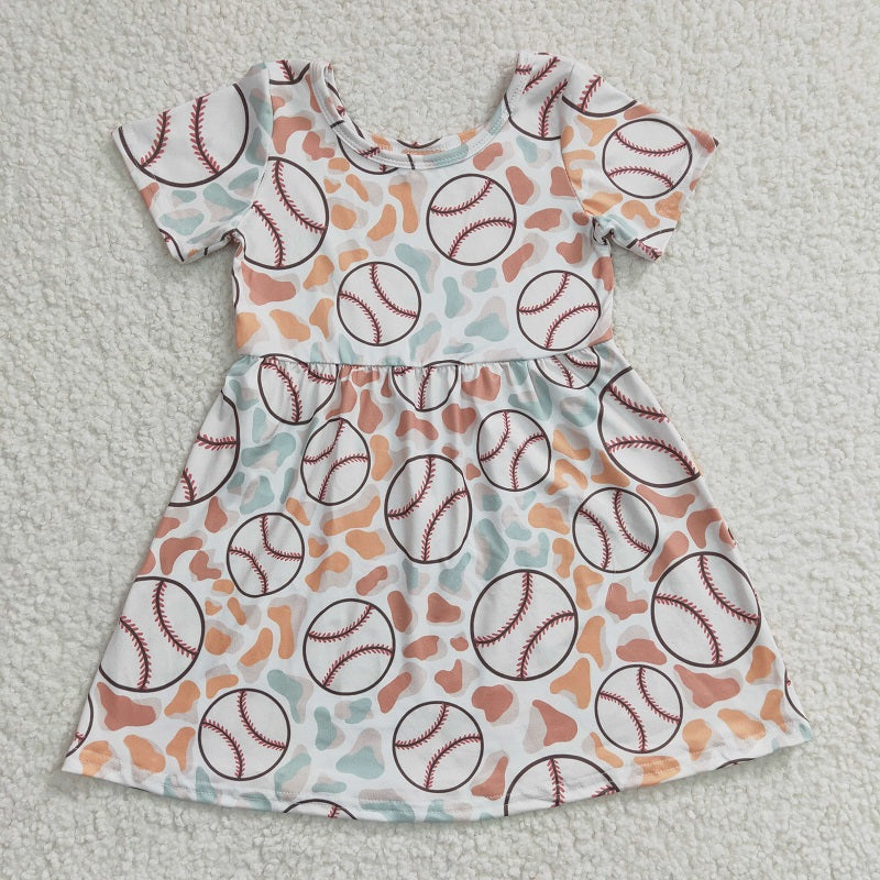 GSD0249 girls baseball short sleeve dress D 5.8