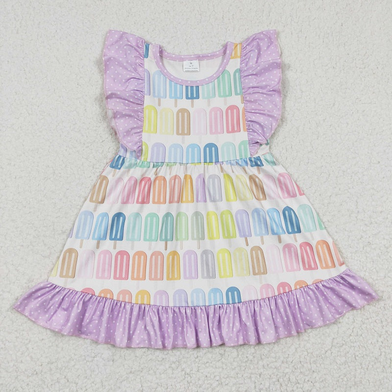 GSD0293 Baby Girls Color Popsicle Purple Sleeveless Dress D 7.17