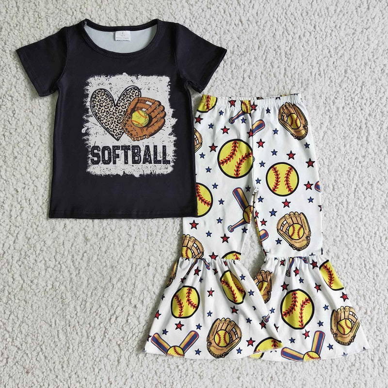 GSPO0215 baby girl clothes softball spring fall outfits D 6.27
