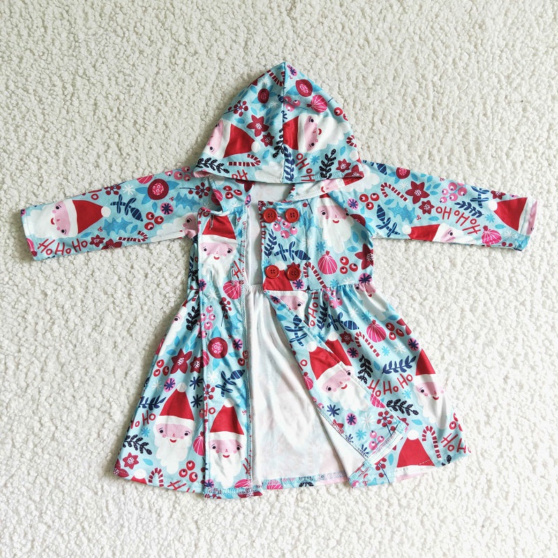 GT0062 GIRLS CHRISTMAS DRESS HOODIE COAT