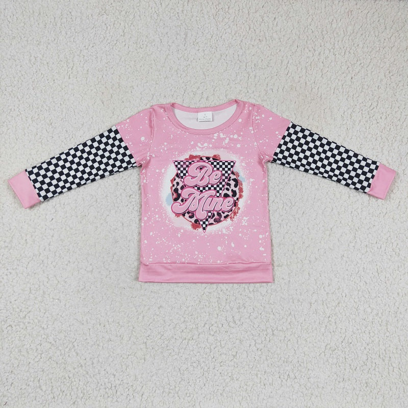 GT0086 Girls BE MINE Pink Long Sleeve Top